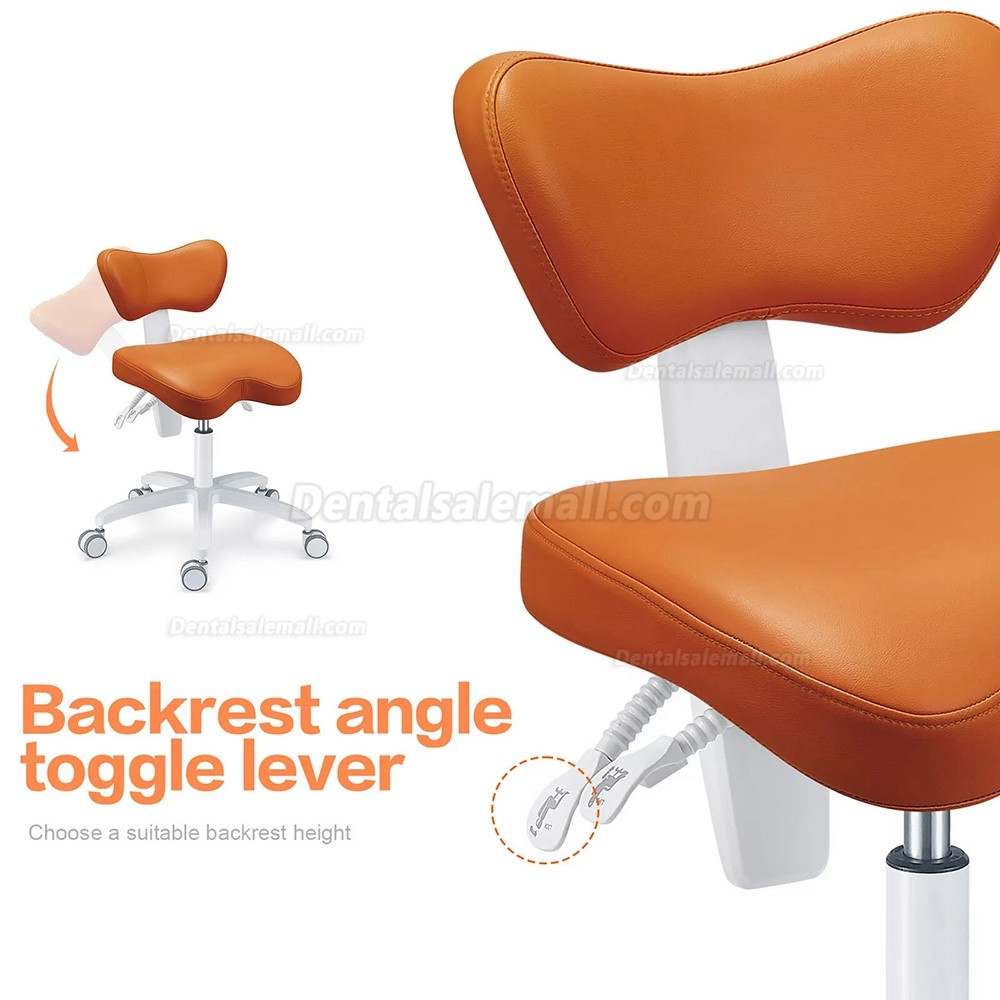 PLST-060 Adjustable Ergonomic Dental Operator Assistant Chair Dental Hygienist Nurse Stool